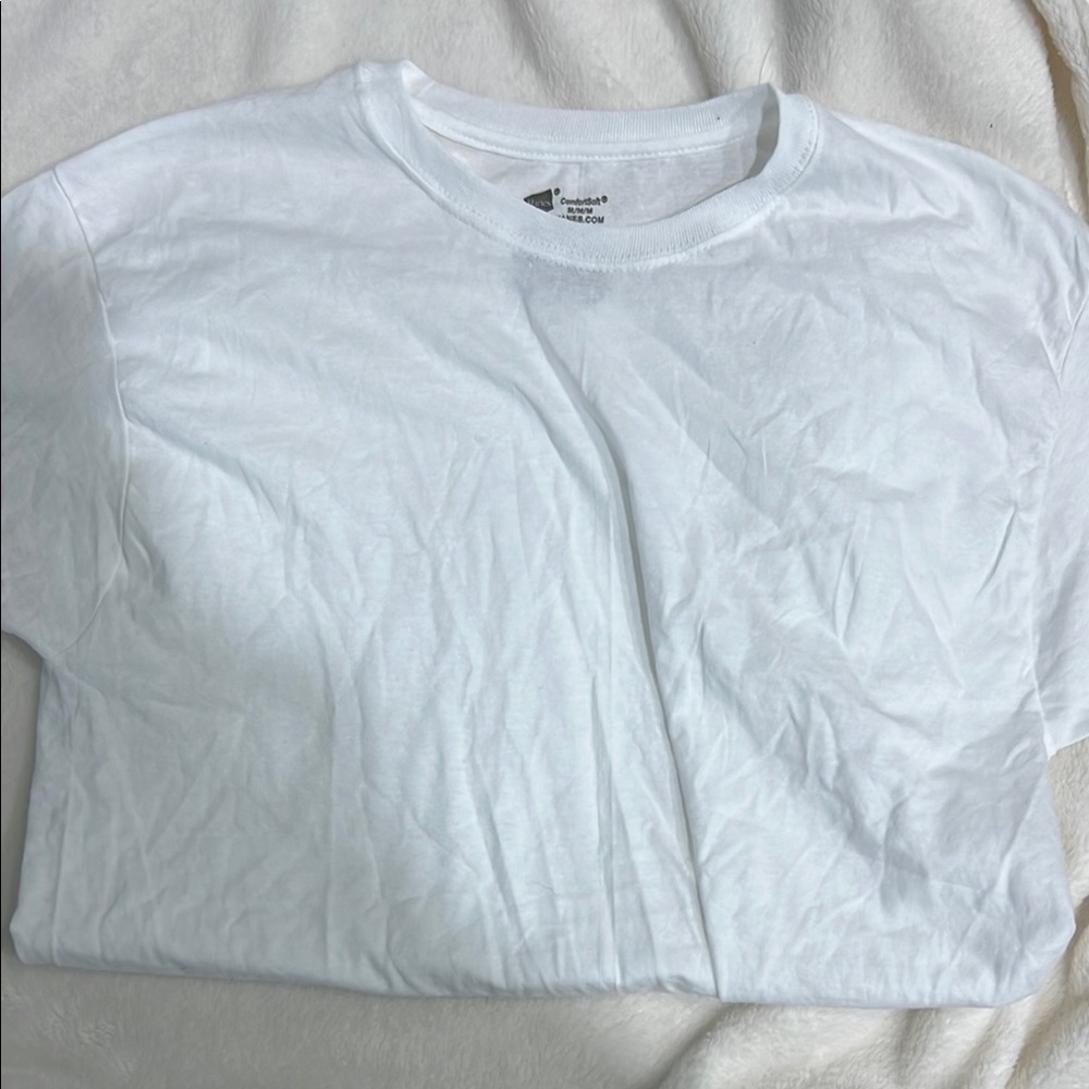 Hanes White Crew Neck T-Shirt